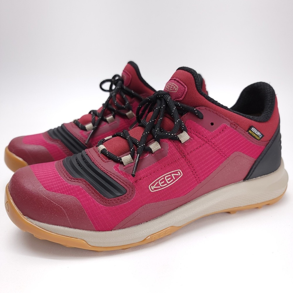 KEEN Tempo Flex Low Waterproof Hiking Trail Running Womens 9.5 Jam Plaza Taupe